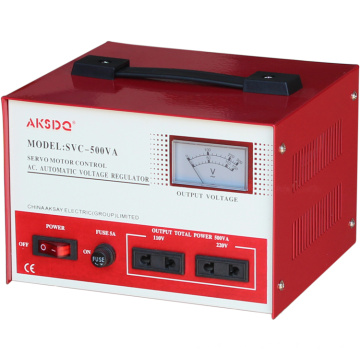 Hot SVC Single Phase Servo type220 AC Home Electrical Voltage Stabilizers Regulator for PC Made Zhejiang China